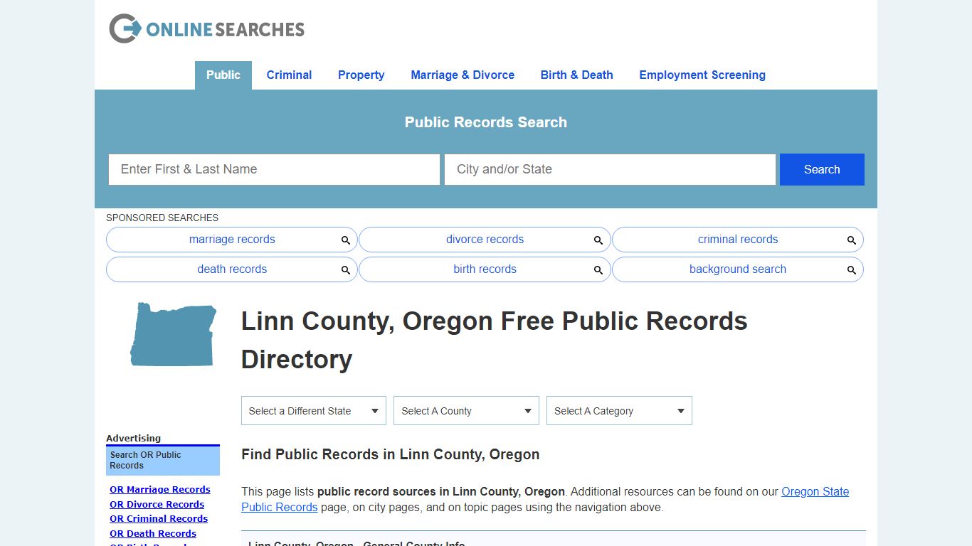 Linn County, Oregon Public Records Directory