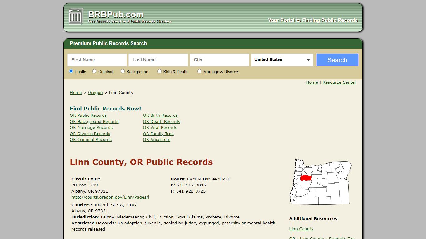 Linn County Public Records | Search Oregon Government ...